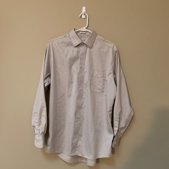 BARRINGTON MENS GRAY DRESS SHIRT SIZE 16 34/35 #155 - Picture 1 of 1